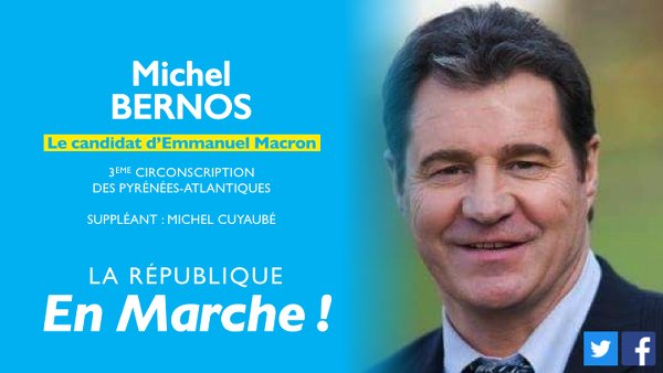 BernosMichel's tweet photo. [#Legislatives2017] Retrouvez et suivez aussi mon actualité sur ma page @facebook https://t.co/xlhyHeJwfF #circo6403 #LaRepubliqueEnMarche https://t.co/WSi3QOQuAy