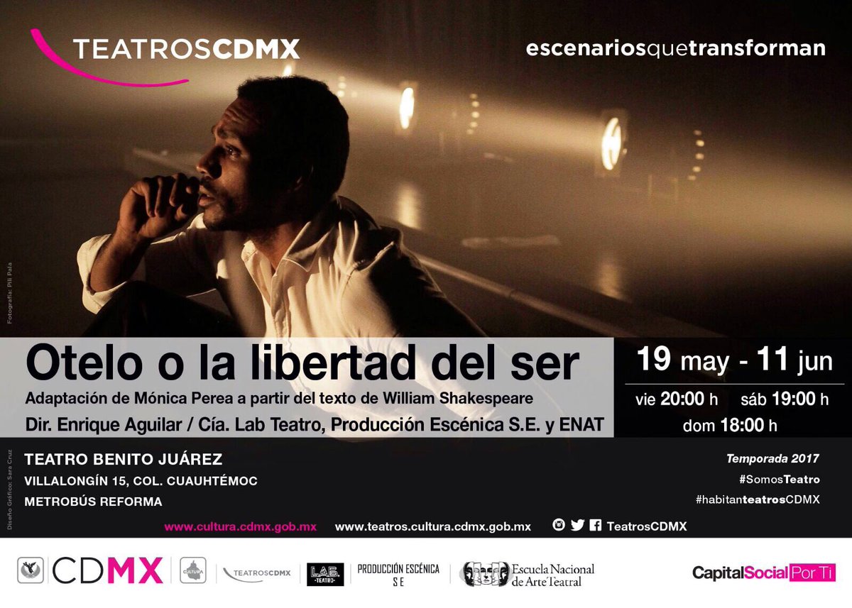 LabTeatroMx's tweet photo. ¿Qué les parece si hoy les damos un descuento? ¡2 boletos por $141! Los esperamos a las 18 hrs. @ericksaule @OteloSer https://t.co/Bo4MnlFCmN