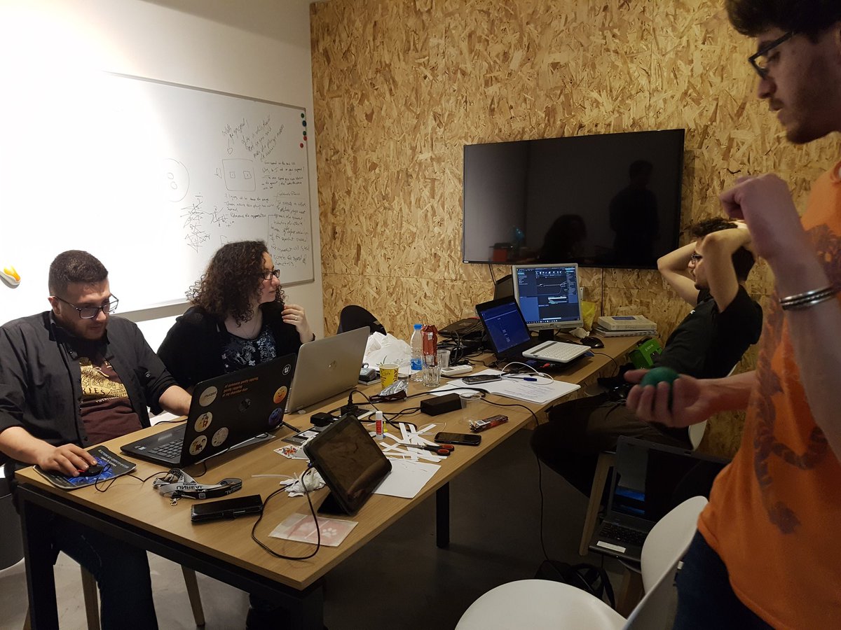 ArabArcade's tweet photo. KEEP CALM THE SHOWCASE IS HAPPENING SOON!
The gamers are putting the final touches.

#aagamejam #gamedev #indiedev #gamejam https://t.co/0wca0yZRW0