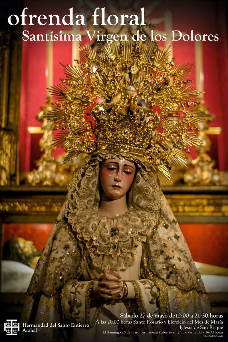 El sábado 27 de mayo Ofrenda Floral a la Stma Virgen de los Dolores <a href="/GJSantoEntierro/">G.J. Santo Entierro</a> 
📷 @andresfotos1993