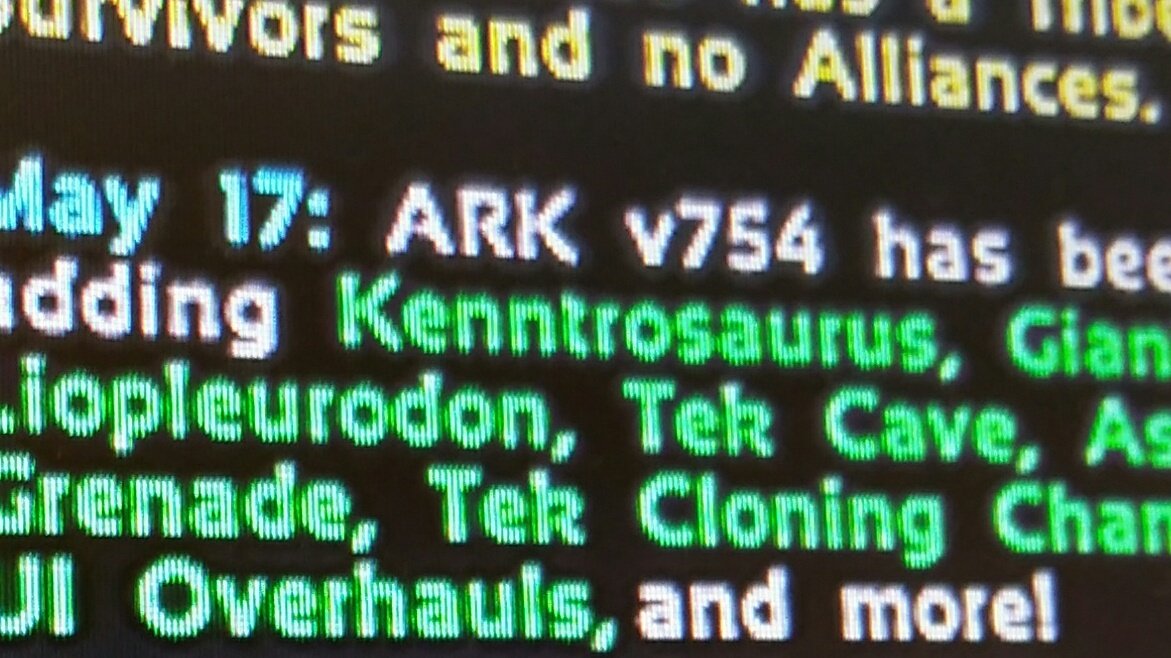 Mr_Melon02's tweet photo. @Explore_ARK Found a mistake on Xbox 
Lol  Spelled kentrosaurus wrong https://t.co/6RTJlwXl5w