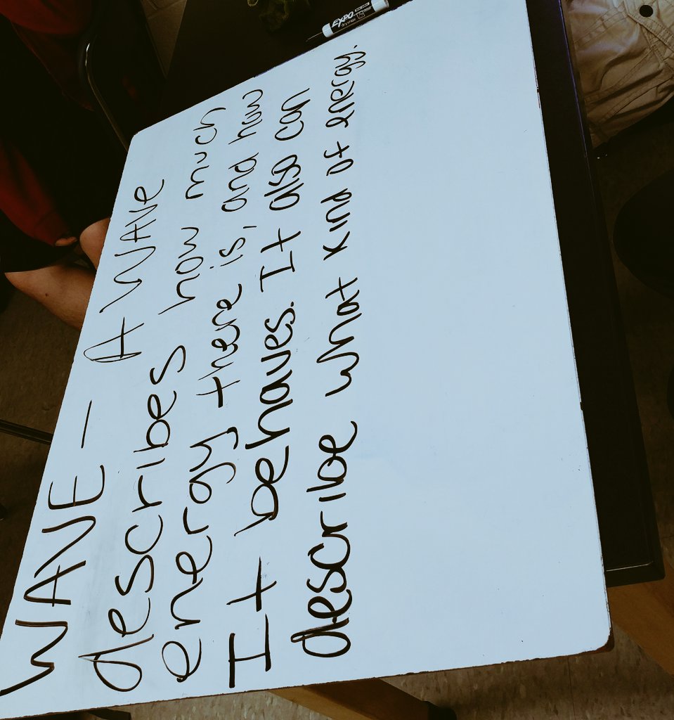CindyWarber's tweet photo. @mr_pata Started out our wave unit with "What is a wave?" Engaging and brought up some good questions. Thanks for the idea at #msta2017 https://t.co/3CYQ90BnlQ