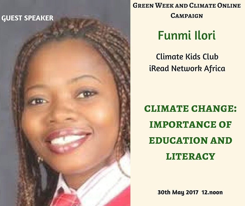 ClimateSmartNig's tweet photo. On the topic - Climate Change; The Importance of Education and Literacy on 30thMay 12noon. @ClimateWed @sustyvibes https://t.co/Jz5mA3Th8l
