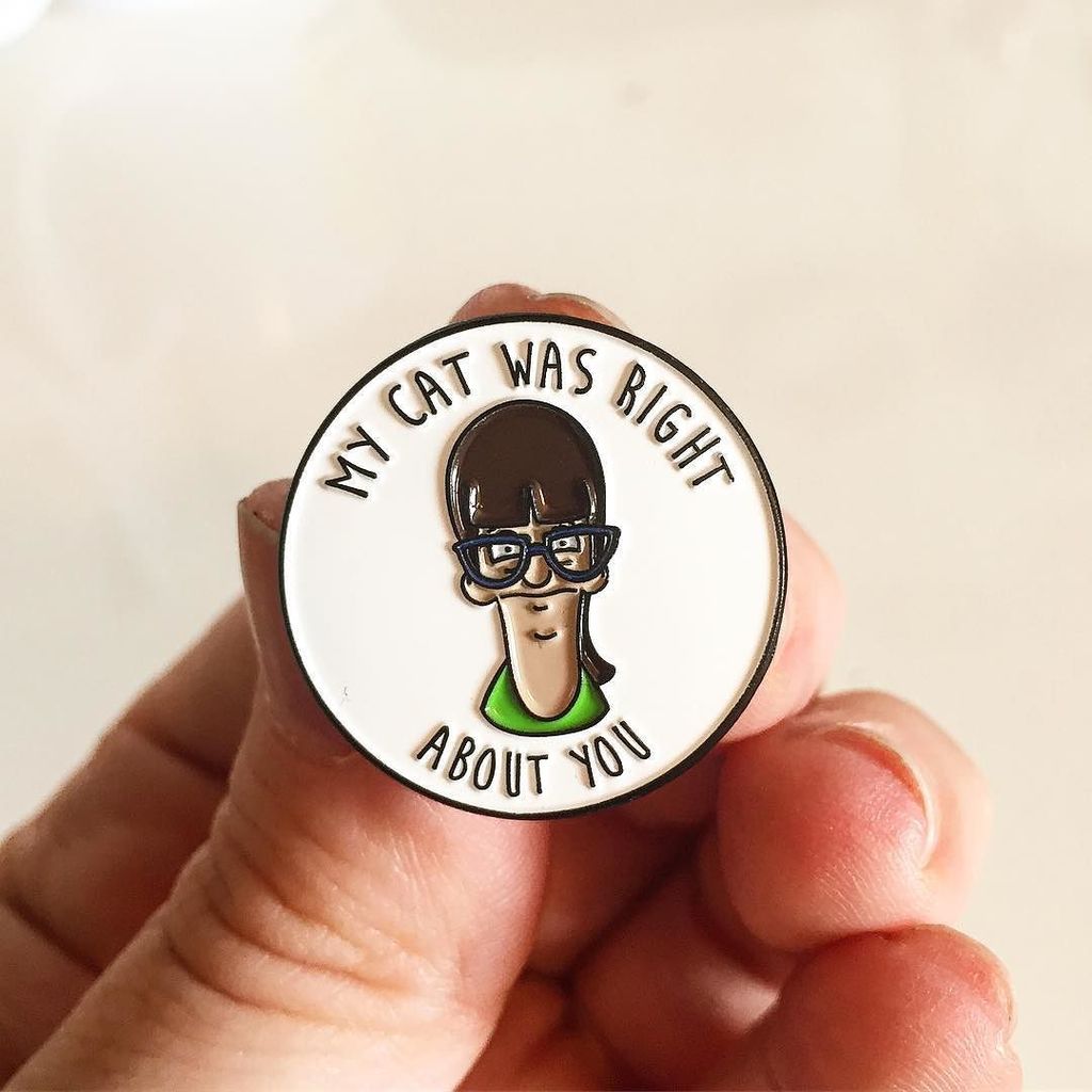 pinpostuk's tweet photo. MY CAT WAS RIGHT ABOUT YOU 🐱😐 Get your #BobsBurgers pins from https://t.co/PoBOK2sbUT #pin #pins #enamelpin #enamelpins #lapelpin #lapelpi… https://t.co/O7xVqLABTY
