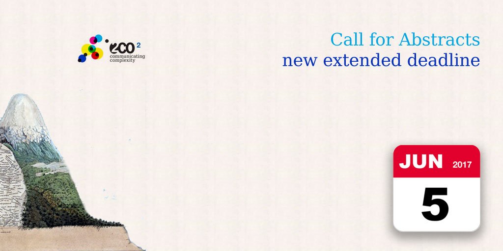 2COConference's tweet image. Extended deadline for abstract submission: Monday June the 5th.
See you at #2CO #design #dataviz Conference goo.gl/TtfykF