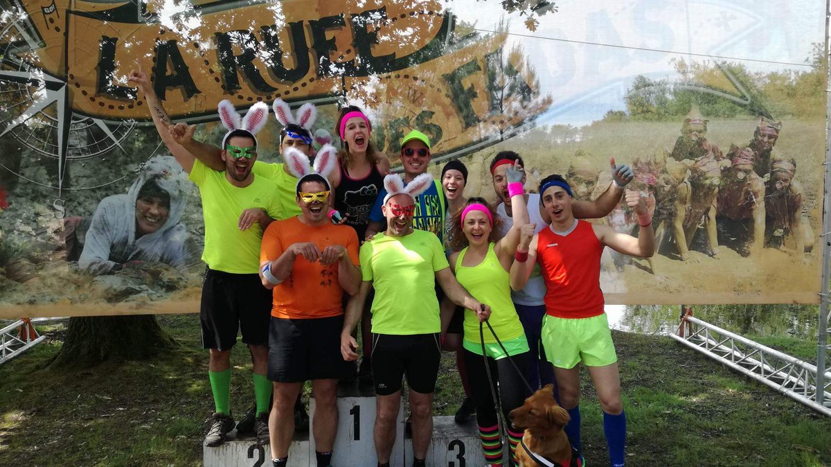 Narza33's tweet image. Superbe journée ensoleillée à la #ruéedesfadas à Saucats, belle équipe composée en très grosse parties de personnes d' #axima Bordeaux!!!