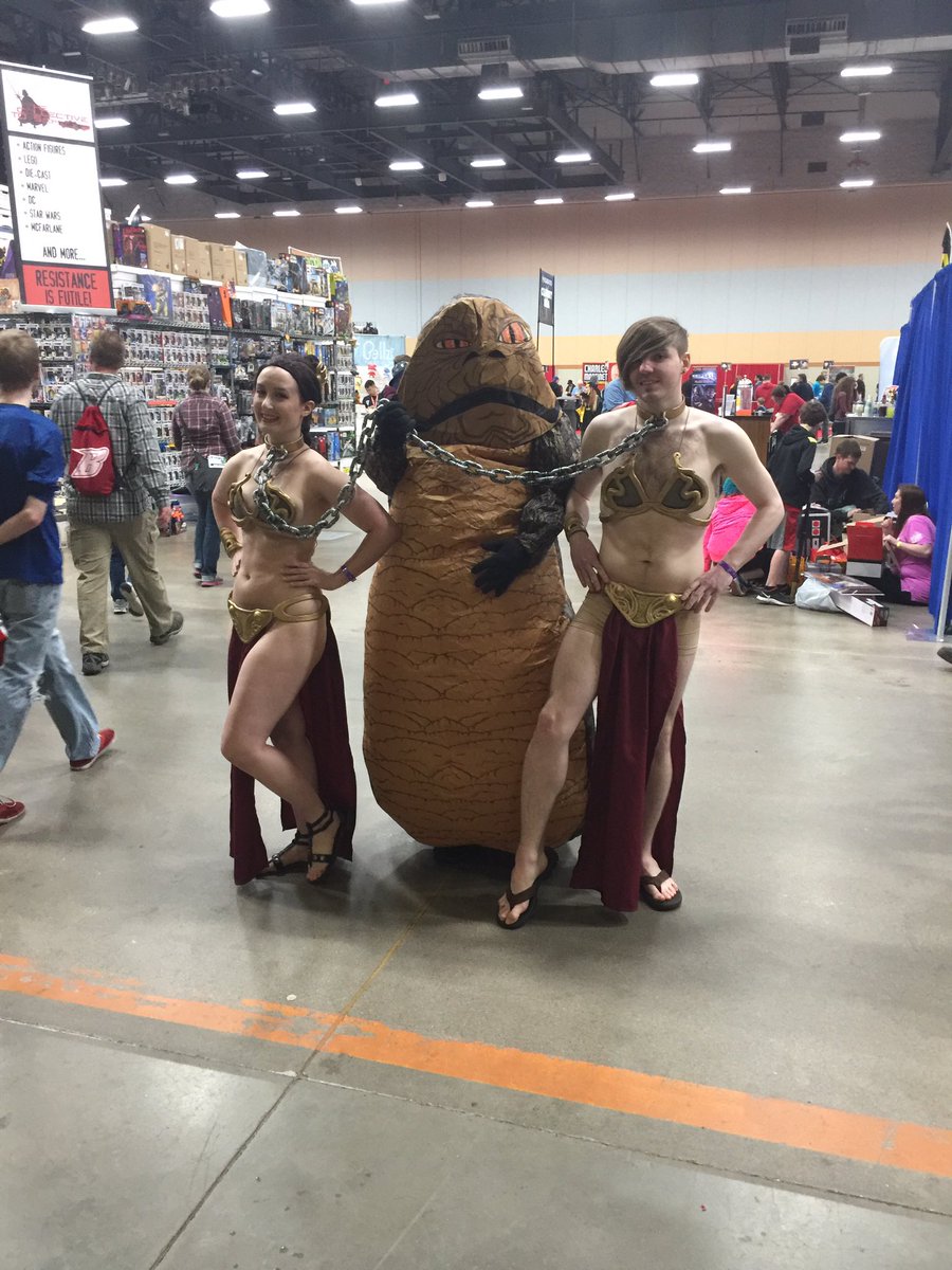 ICBC_ISSUES's tweet photo. Oh, man.  Jabba is in real trouble now! @WizardWorld #WizardWorldDSM #cosplay #starwars https://t.co/3yRr1Y9O0f