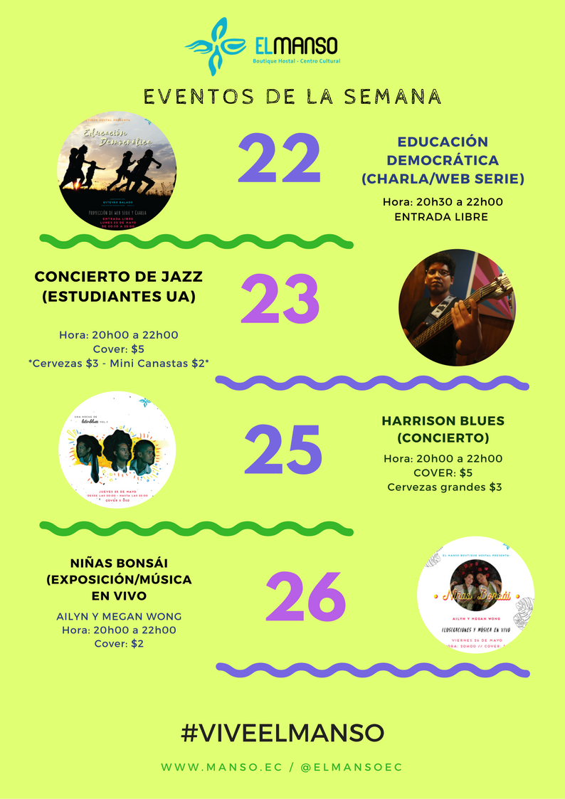 elmansoec's tweet photo. No te pierdas nuestra programación semanal
#MansoCultura #Gye #arte #cultura https://t.co/IXAv17JexF