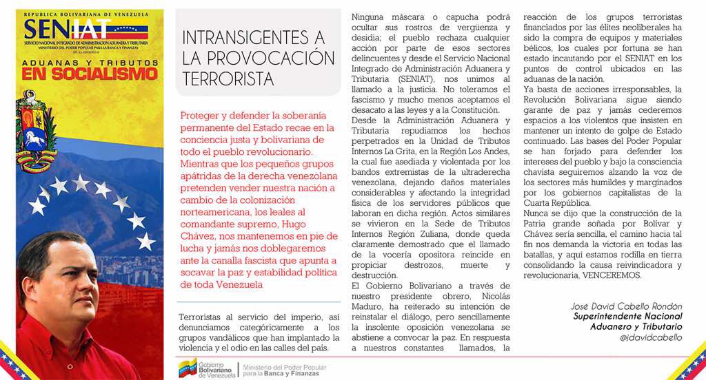 jdavidcabello's tweet photo. Ante la violencia y la conspiración la respuesta debe ser más y más Revolución, aquí unas pequeñas reflexiones. https://t.co/7Bw9cjdwTF