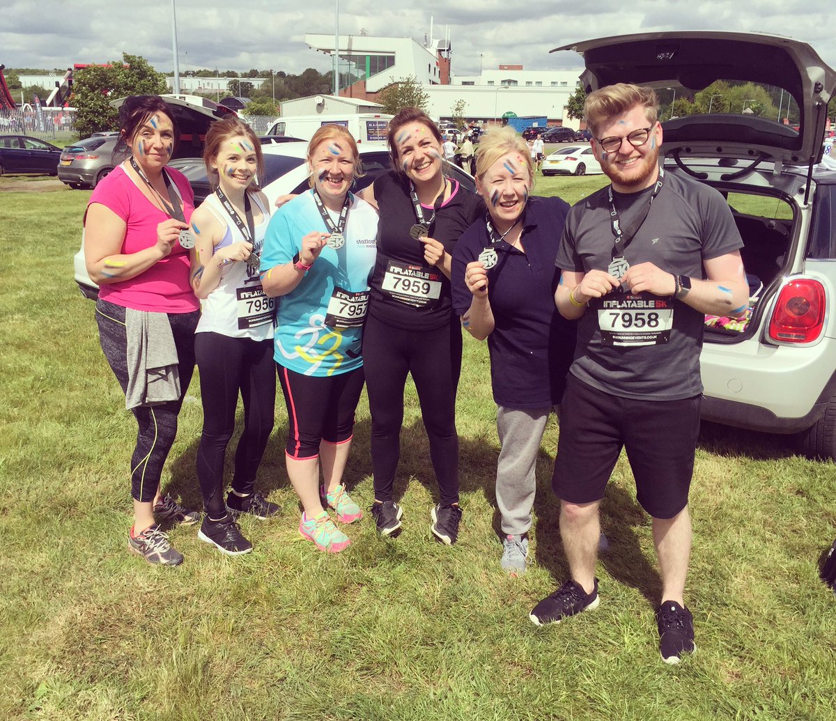 Kathy, Dani, Steph, Penny, Hayley &amp; Patrick completed a 5km Obstacle run to raise money for @SARHomes charity of the year #makingadifference