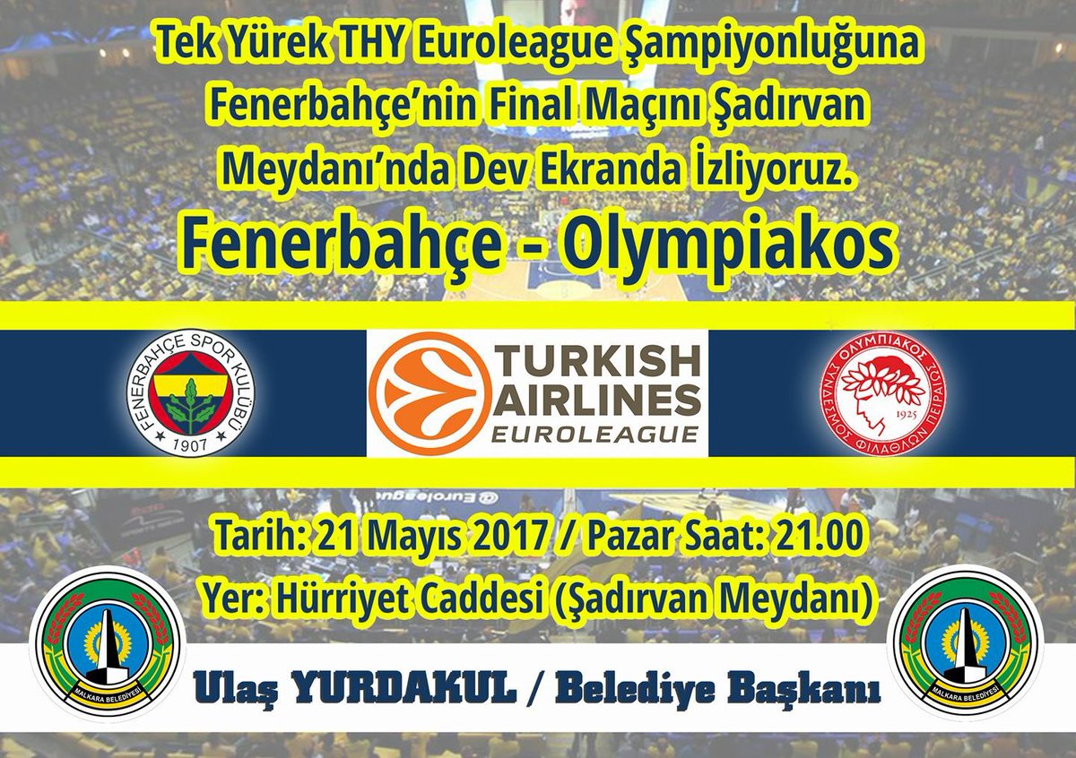 Final maçında #Fenerbahce ye yürekten başarılar...