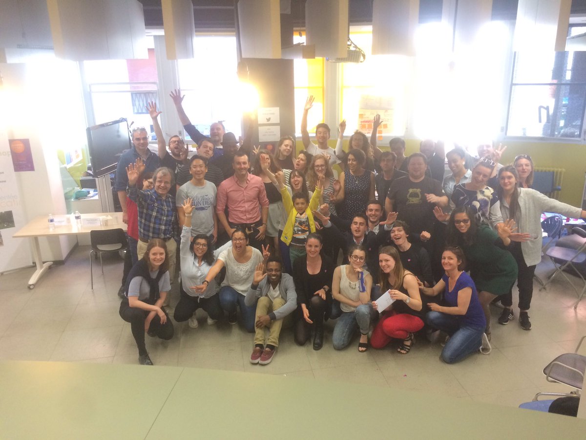 Didguillot's tweet photo. Les participants au #hacktimbre en attendant le verdict du jury @labodeledition @Paris_and_Co https://t.co/KHSluW4sQx