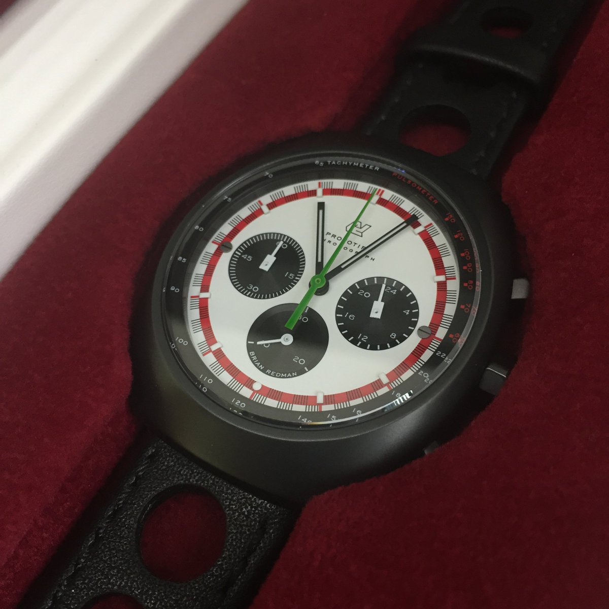 PageandCooper's tweet photo. The DLC variant of the @AutodromoMedia #BrianRedman Prototipo, available in just 50 pieces. #watch #drivingwatch https://t.co/9M03MFDope