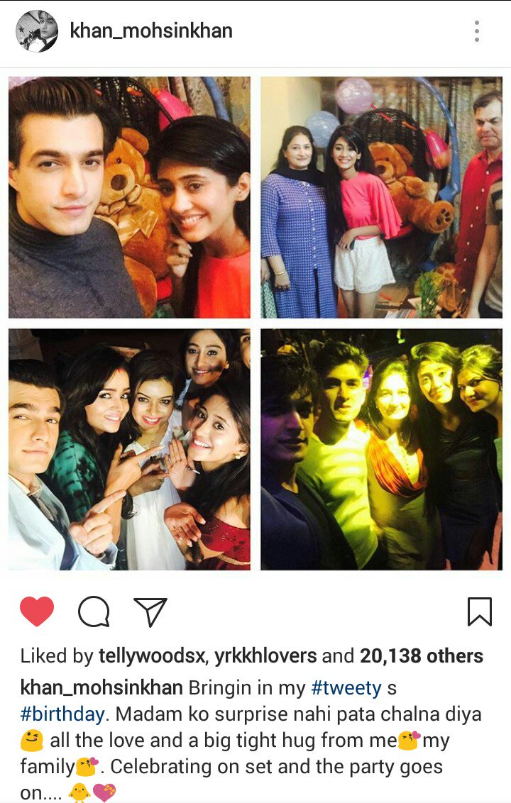 dil_kibaatein's tweet photo. Momo's cute surprise😍 for his "Tweety"  #FreakingGoals 😍 @momo_mohsin @shivangijoshi10❣❣ #Shivinforever💘 May God bless u two always😇😘 https://t.co/smkI2IS6YX
