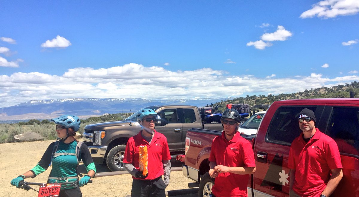 ems_unlimited's tweet photo. They may not have raced but this on-course #eventems crew logged just as many miles! Strong work team! @Epicrides #gjor https://t.co/7VdD68wtw2