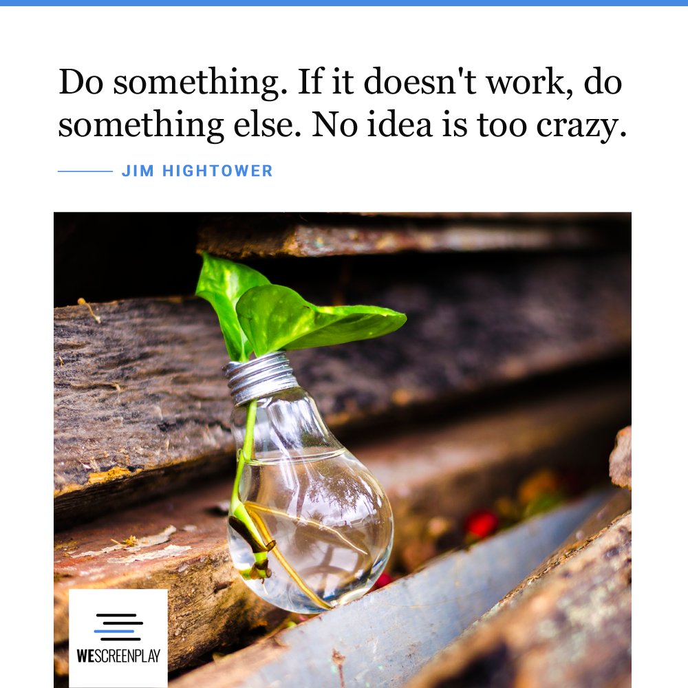 WeScreenplay's tweet image. You won&apos;t know until you try. #screenwriting #wescreenplay