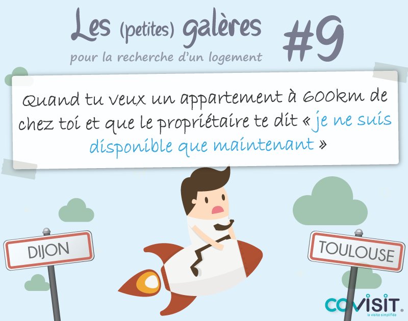 Difficile de faire 600km en quelques minutes, quand même... 😉 #logement #galère #Covisit
