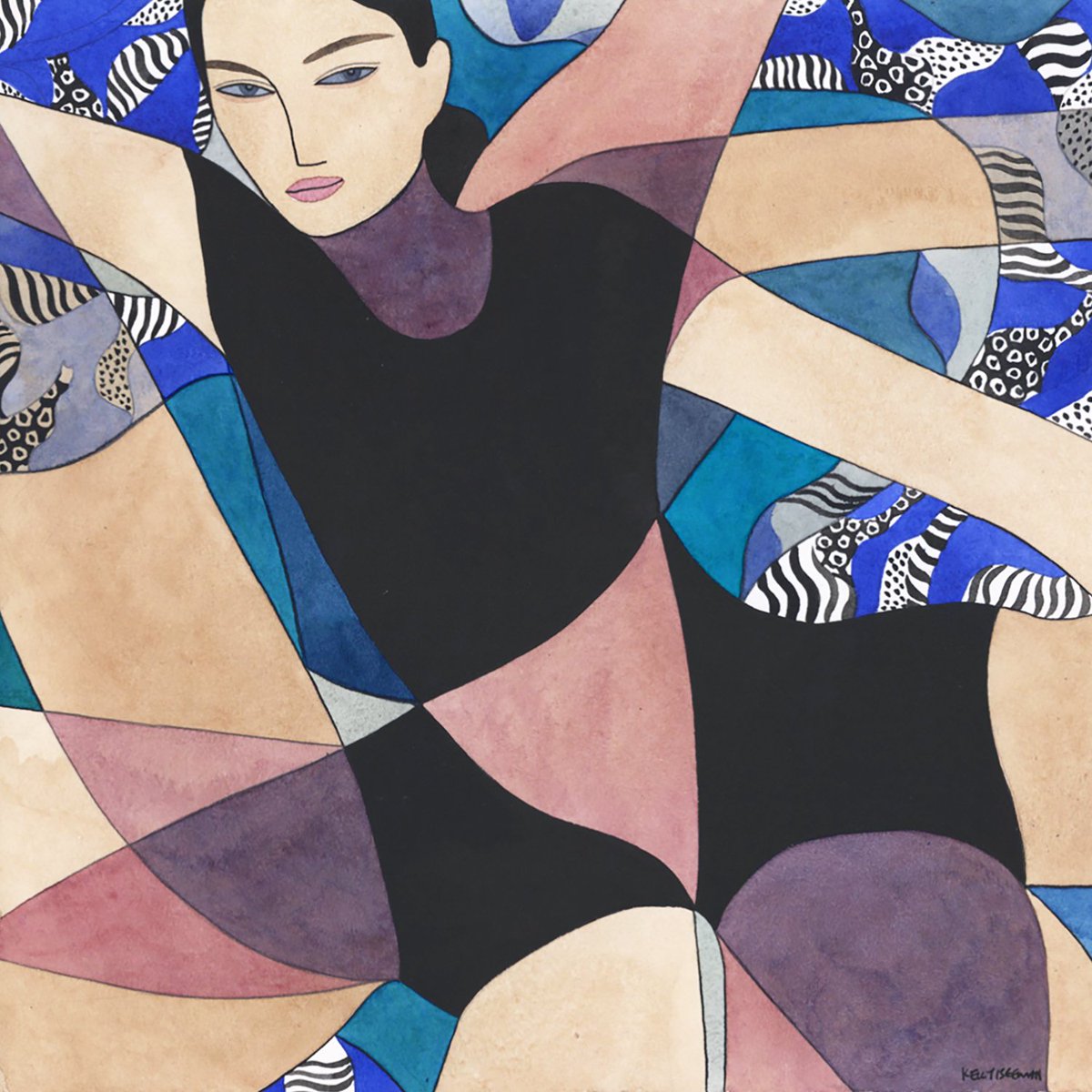 Ferragamo's tweet photo. Drawing from Room 7 of #1927ReturntoItaly, #kellymariebeeman's whimsical painting inspired by the futurist approach to movement. #Ferragamo https://t.co/k6R8qHM8AW