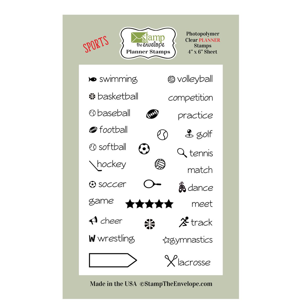 StampTheEnvelop's tweet photo. New Sports planner clear stamps! https://t.co/ZAa1ntFv0W https://t.co/FLKfdXks7w