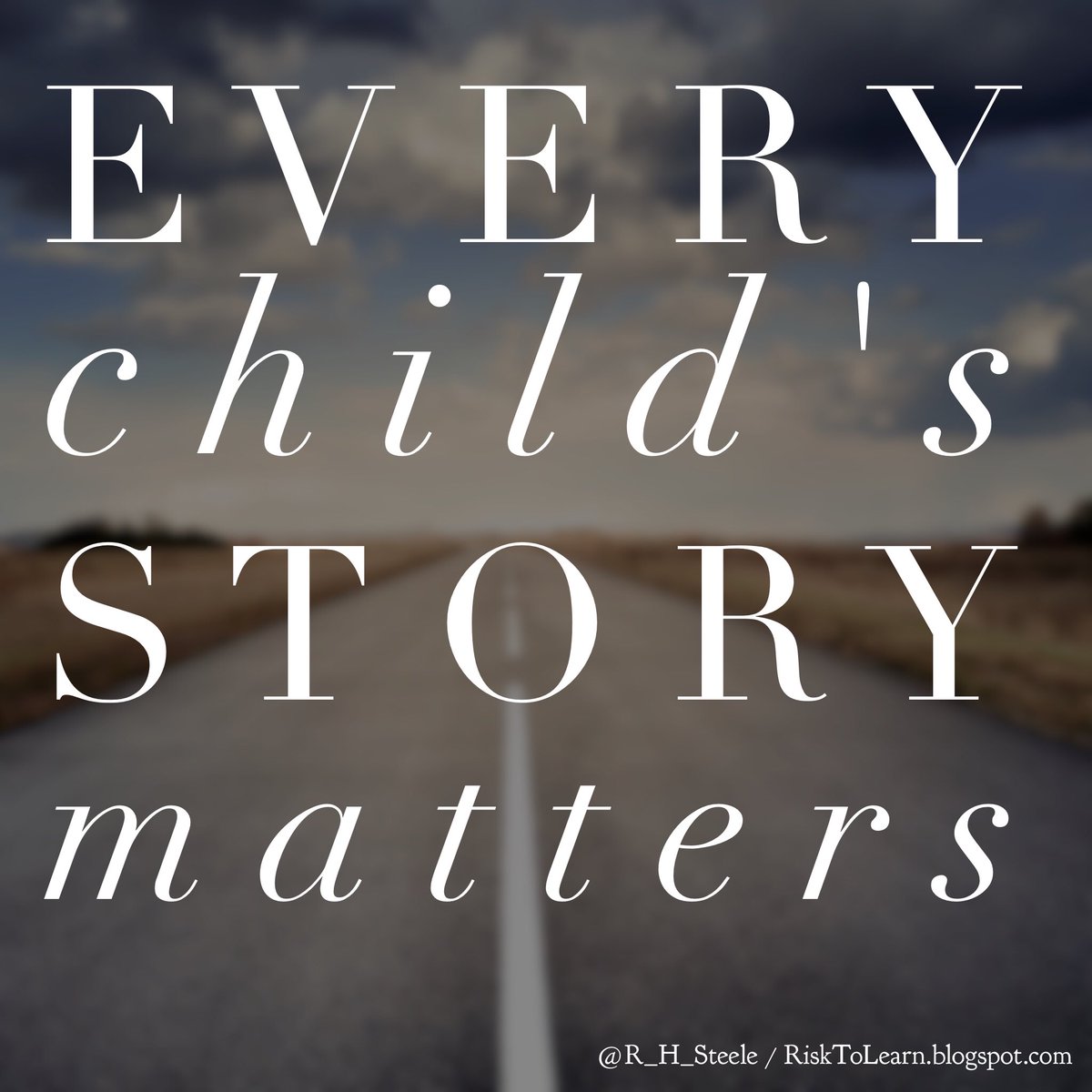 R_H_Steele's tweet photo. Every Child's Story Matters - A New Post: https://t.co/Zf1EqFWcW1 --- #txeduchat #oklaed #AussieEd #ohedchat #K12ArtChat #HackLearning https://t.co/jv9KzyL7zd
