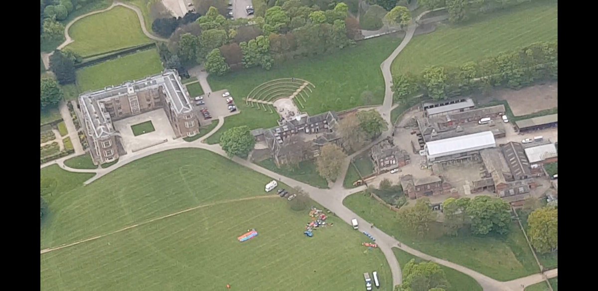 Flying over Temple Newsam, Leeds