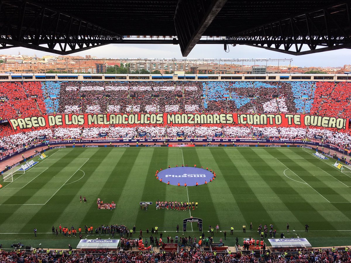 Panchovarona's tweet photo. No me puedo creer que hayan elegido un verso de la canción que hicimos con tanto amor JS y yo para el último partido del #Atleti. Lloro. https://t.co/lFbQEwbTwy