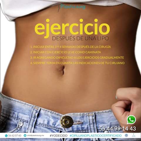 PlasticsurgMx's tweet photo. ¿Qué ejercicio debes y puedes hacer después de una #Lipo? #YoDecido #cirugíaplástica #FitnessMotivation @drfranciscop #FelizDomingo https://t.co/iZnsbVT126