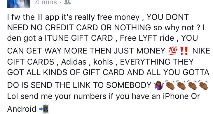DarezDuff568's tweet photo. Sign up using my link send me your number I'll send you the link for it ITS FREE MONEY https://t.co/O0YGqQ28BS