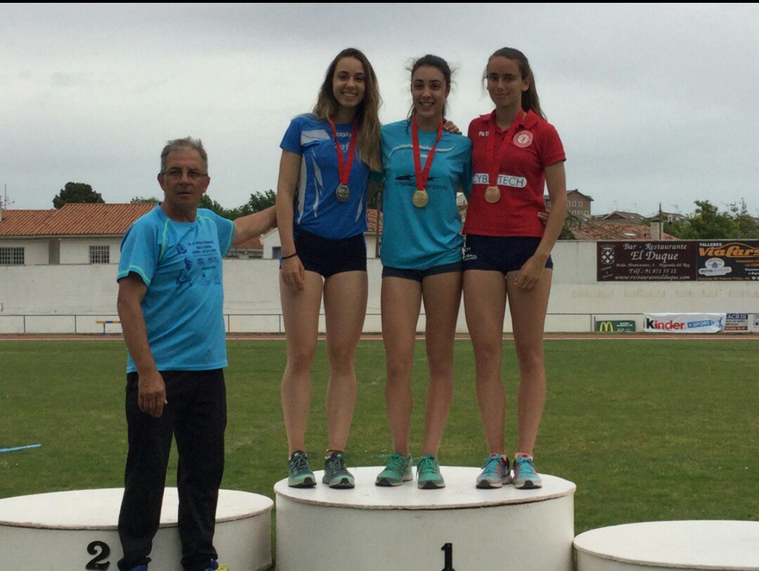 En el Camp Madrid Juvenil de pruebas combinadas, heptatlón Patri Martinez consigue BRONCE y mínima para el campeonato España, 3.922 puntos.👏