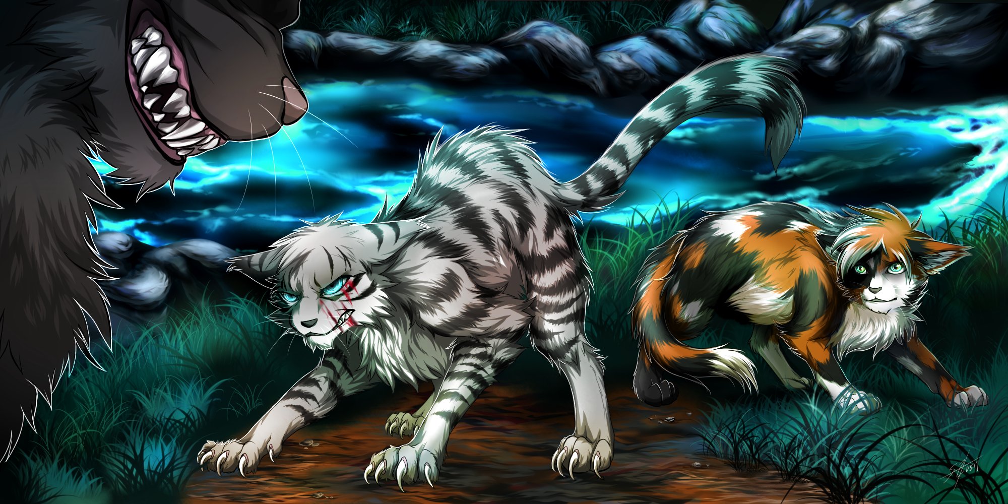 Art by Nightrizer коты Воители