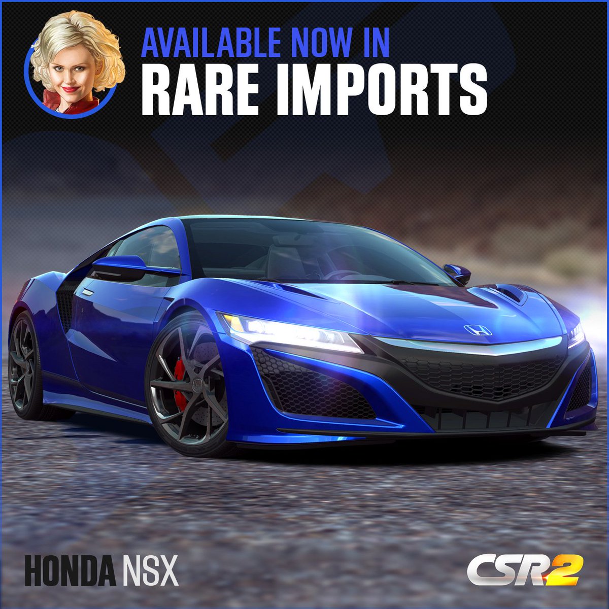 CSRRacing's tweet image. Miss out on the Honda NSX last season? It&apos;s now in the Rare Imports lot! #CSR2