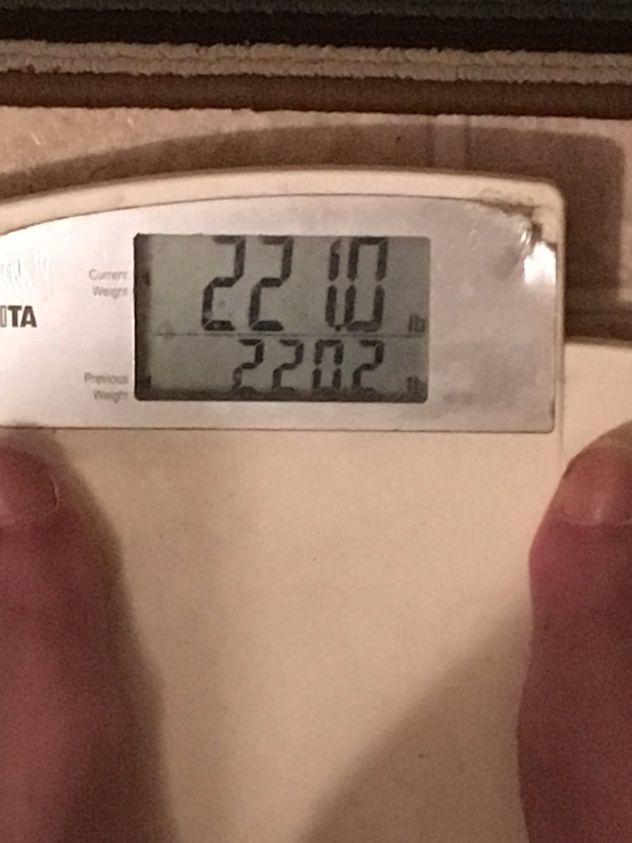 Today's weight in was 221 lbs. Still maintaining but up at bit. Buying a bicycle this week and adding some weights.