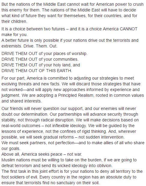 A better future only possible if your nations drive out terrorists and extremists 
Drive.Them.Out.~ Trump

#TrumpInSaudi
#RiyadhSummit