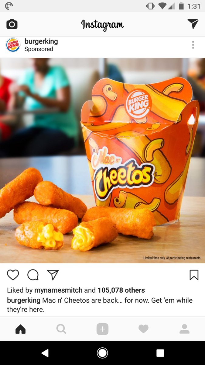 Fez_Shah's tweet photo. @BDayBoysMitch @nickwiger @doughboyspod Mitch liking sponsored Burger King Instagram posts. Have the Doughboys been bought? https://t.co/yuJ5oWfkCj