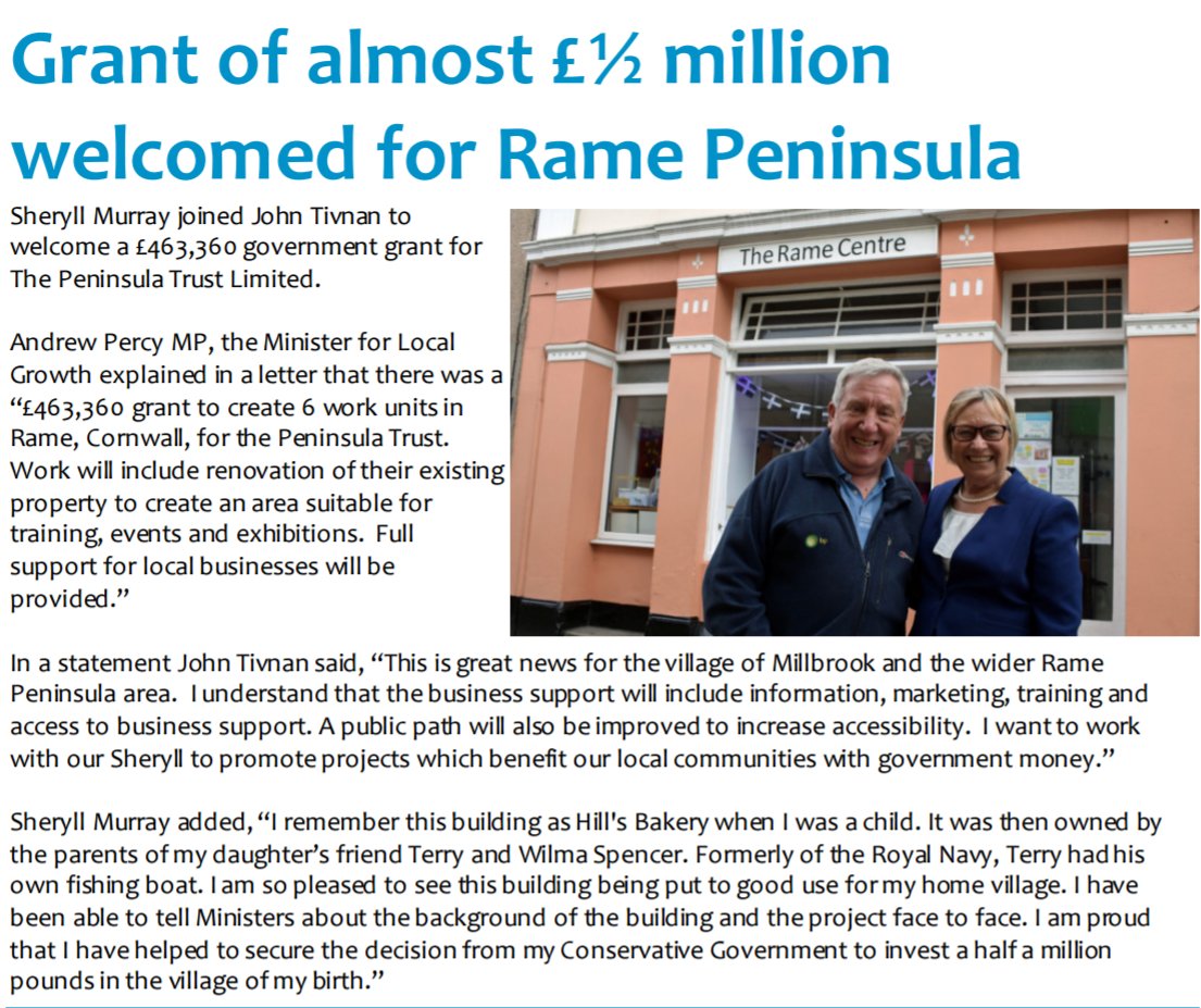 sheryllmurray's tweet photo. Extracts from my newsletter that's been delivered to many houses in #SourhEastCornwall #BackingSheryllMurray #SheryllMurray https://t.co/lyzozBn5uN