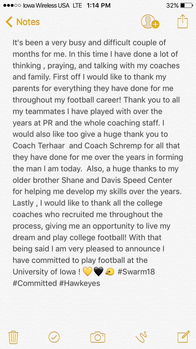 Samson22Evans's tweet photo. It's official  🐤 #Committed #Swarm18 https://t.co/94eoSRILeJ