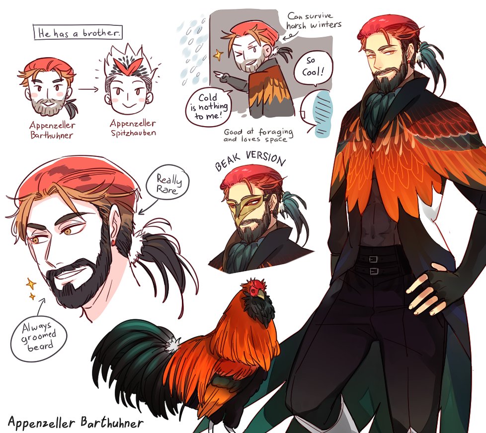 Rooster Gijinka Catalogue part VIII
It's been a while since I drew a chikemen.
