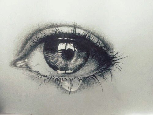 A single tear can mean so much. . .

(Drawing)