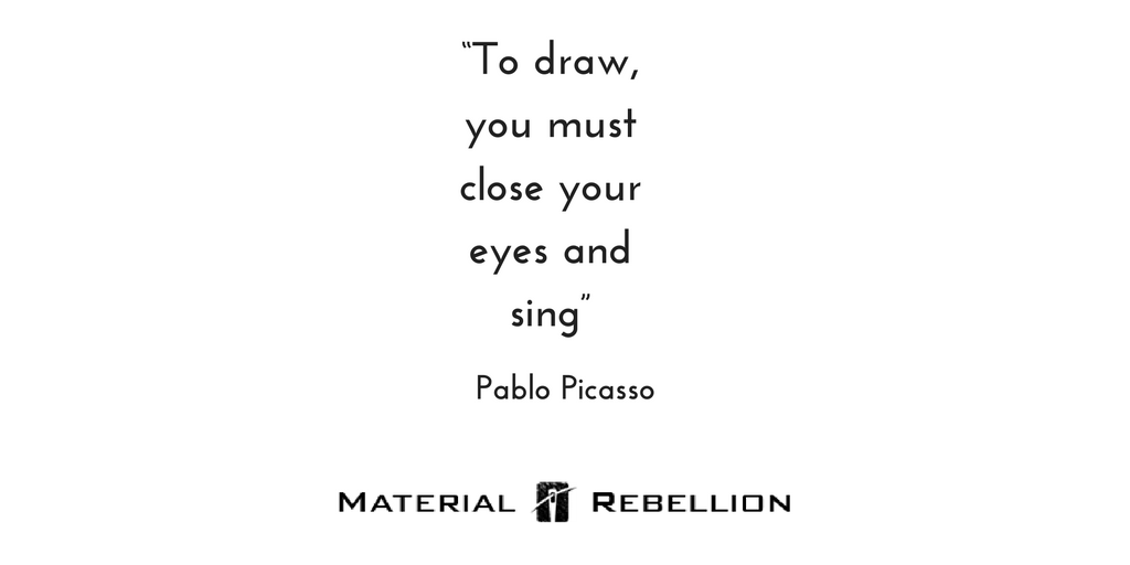 MaterialRebel's tweet photo. "To draw you must close your eyes and sing." Oh Picasso <3

#kidsDraw #creativeKids #pencilRolls #analogLove #creativiey #inspiration https://t.co/bg1m0C9HKb