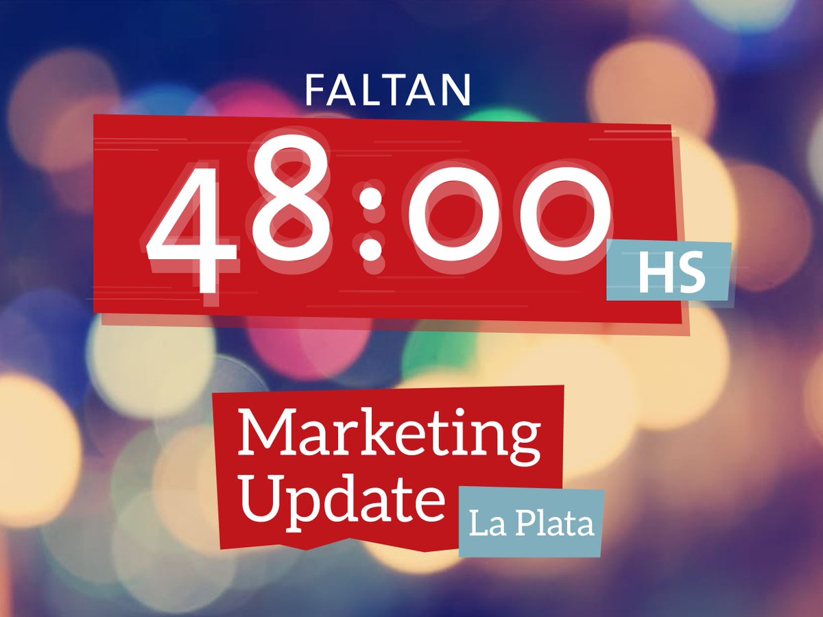estudiosaccone's tweet photo. ¡Cada vez menos horas para el #MarketingUpdateLP! https://t.co/Y3zo3jDoYn