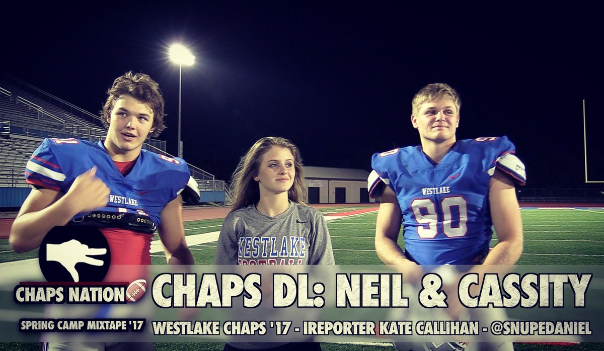 FanstandATX's tweet photo. dynamic duo #Neil #Cassity #ChapsNation #txhsfb https://t.co/MENceiQety