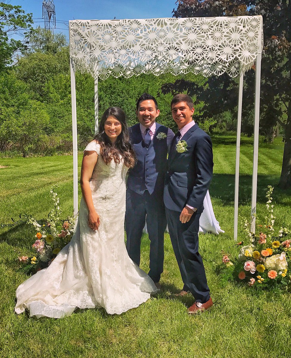 wll's tweet image. Thank you for giving me the privilege of officiating your beautiful wedding. Congrats @TrimBiggs and @be_harvey!!