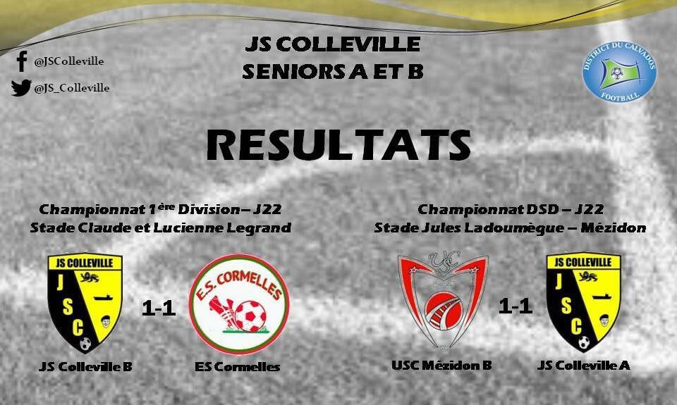 JS_Colleville's tweet photo. [SENIORS] ⚽️👊💪 Pas de victoire, pas de défaite et des scores similaires pour les équipes de la #JSC !
➡️ https://t.co/DwEO9q80Ud https://t.co/guXv2yVbPt