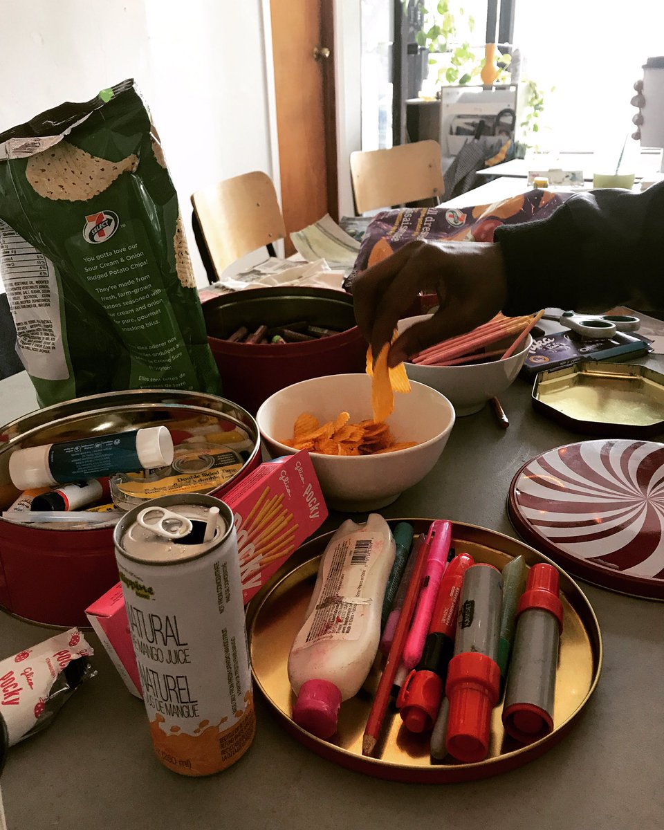 GALeague's tweet photo. Snacks and supplies as we prep for our last workshop of this series. Thank you SO MUCH to the @ONArtsCouncil for this incredible experience! https://t.co/Knhu37Pi1s