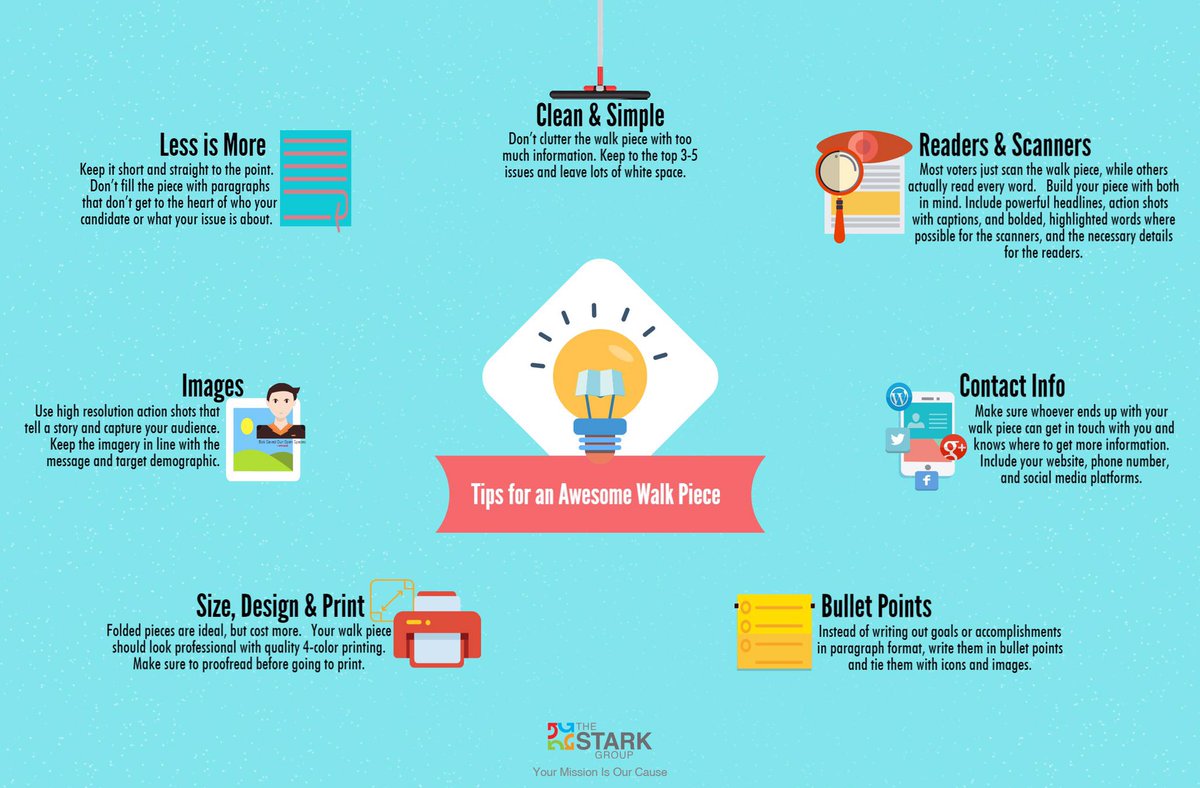 The_Stark_Group's tweet photo. 7 tips for an awesome walk piece #elections #campaigns #directmail #field #grassroots #publicaffairs #publicrelations #candidate #causes https://t.co/oluJBKsiKn