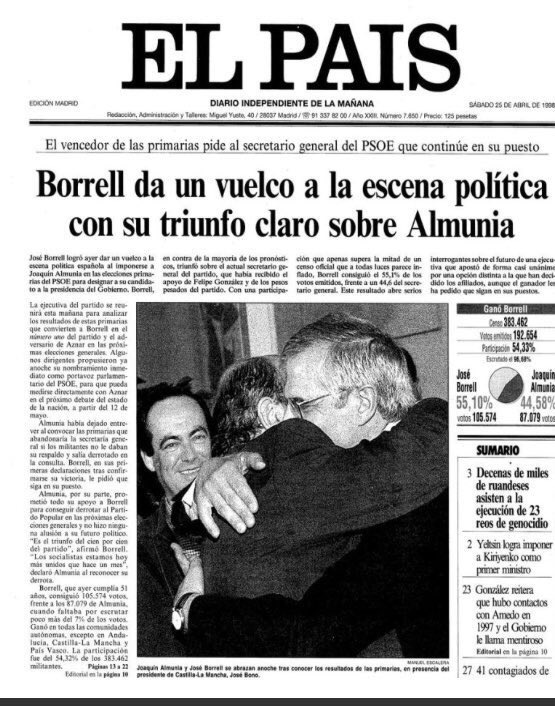 conjosepborrell's tweet photo. Una vez más la militancia es la que decide con su voto. @sanchezcastejon SG del @PSOE #PrimariasPSOE https://t.co/IJvgpKh1r8