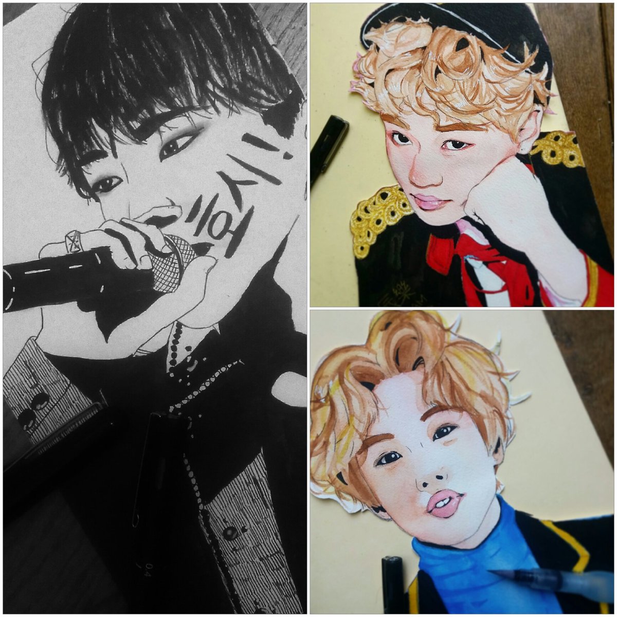thisacc_is_dead's tweet photo. My 3 favorites portraits I drew💖I saw that many people liked them😭thank u so much! #hoshi #chenle #jisung #SEVENTEEN #NCT #nctdream #kpop https://t.co/lQYIYCJR5I