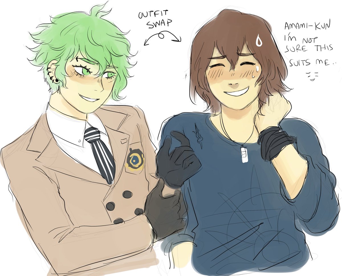 a crossover so cursed i couldnt even bring myself to finish it but heres a messy colored sketch