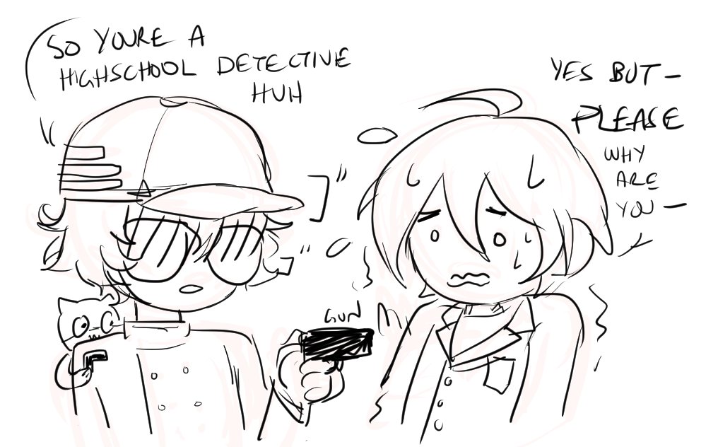 a crossover so cursed i couldnt even bring myself to finish it but heres a messy colored sketch