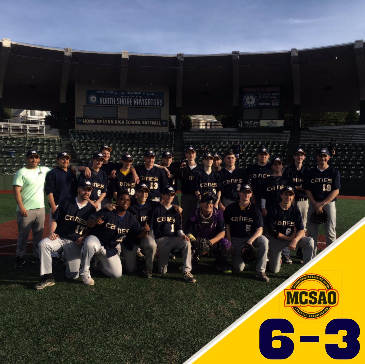 BCCSCanesBSB's tweet photo. The #CanesBaseball team is currently 6-3 after a win against Foxborough and 2 wins against PHA. They visit SSCS on Tuesday to end the season https://t.co/Zup04bBvAW